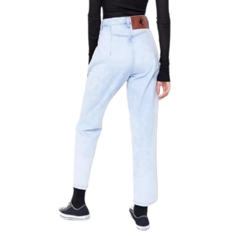 One Teaspoon Streetwalkers High Waist 80s Wide Leg in Florence Light Wash - Picture 3 of 12